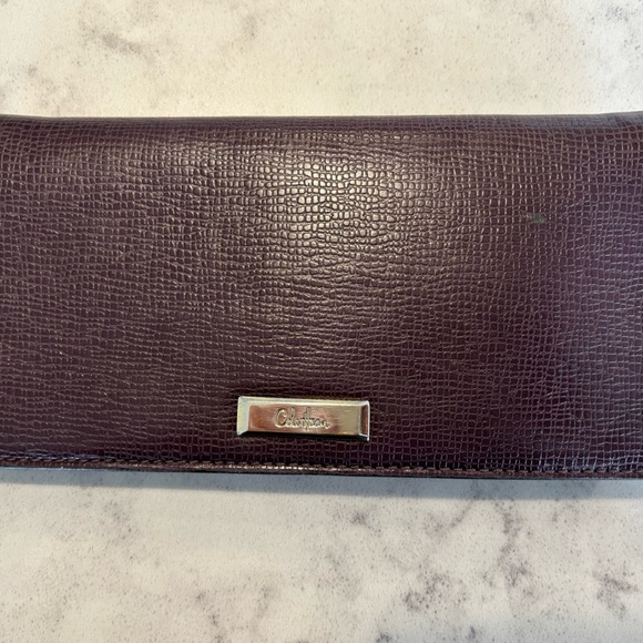 Cole Haan long wallet eggplant GUC cross grain leather - Picture 4 of 7